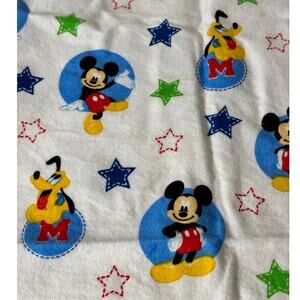 Disney Baby Mickey & Pluto 30x30" Receiving Security Blanket by Crown Crafts HTF